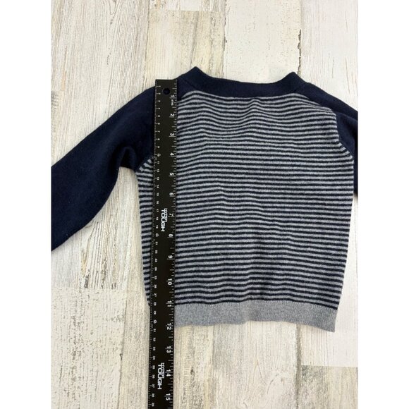 Lot of 2 Jacadi Sweaters Cardigan Blue Stripe Baby Boys Sz 18 M - Picture 11 of 11